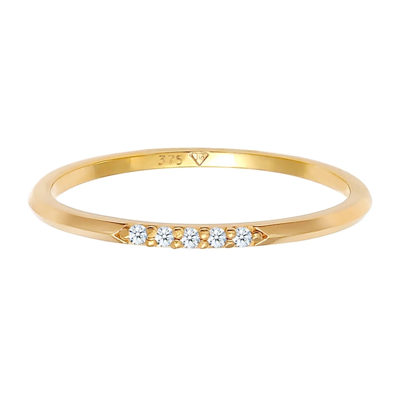Elli Diamantring Ring Bandring Diamanten Elegant Fein (0.025 ct) 37 gold(Image 2)