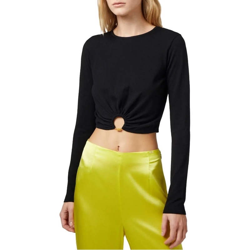 Elisabetta Franchi Sweatshirt Elisabetta Franchi Sweaters Zwart Mk14t42e2 110 schwarz(Image 3)