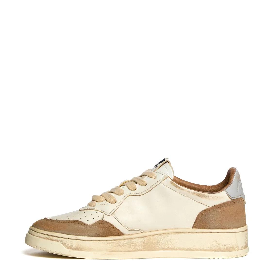 Thumbnail - Autry Low-Top Sneaker - Cognac Leather And Suede Low-Top Sneakers - Gr. 42 (EU) - in Beige - für Damen