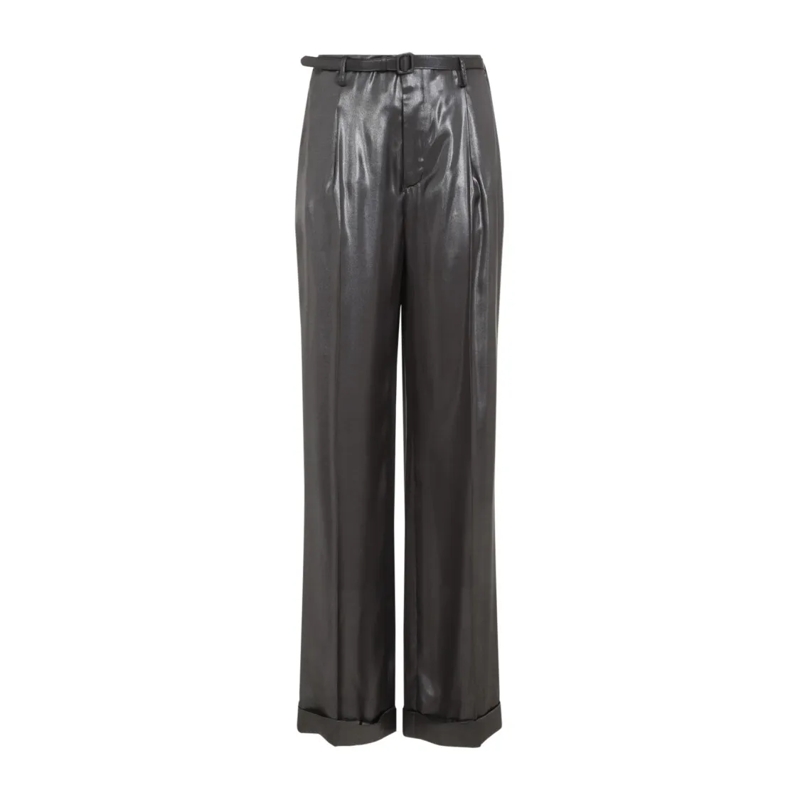 Polo Ralph Lauren  Wide-Leg Trousers With High Waist Grey