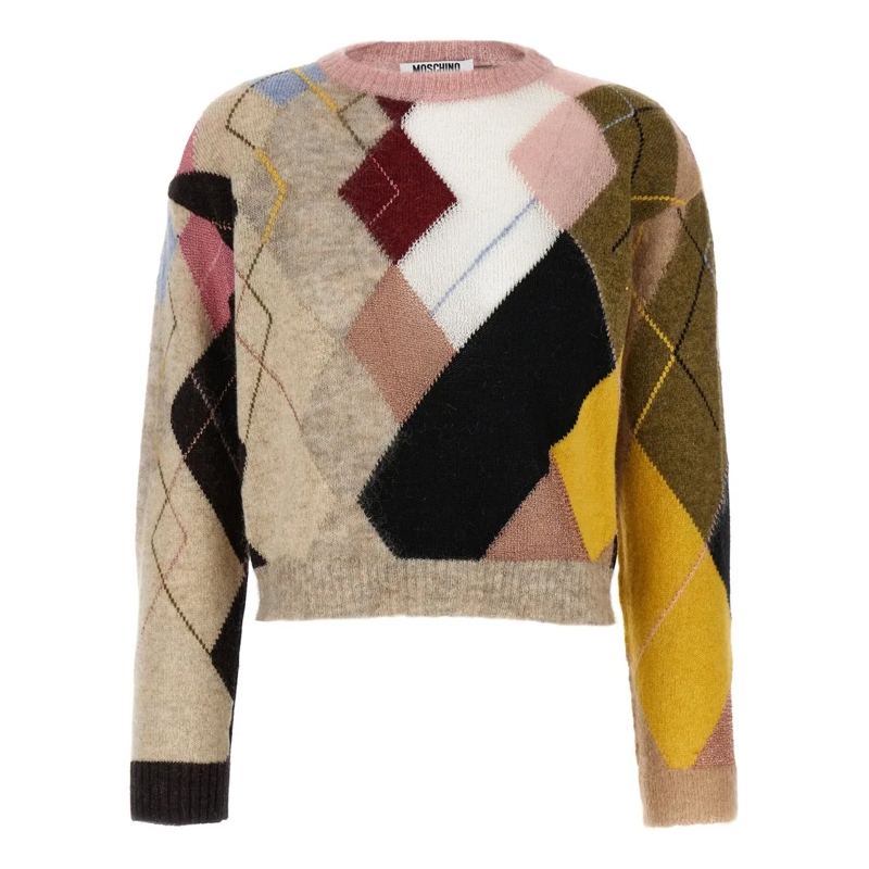 Moschino Trui Brushed Mohair Blend Sweater Multicolor