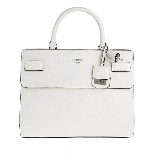 Guess Cate Satchel White Cartable