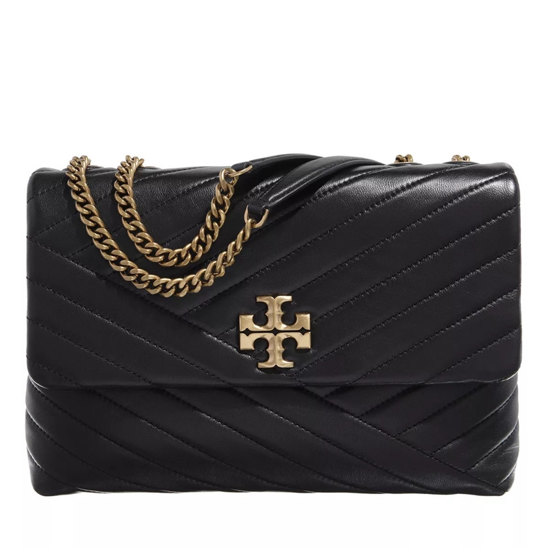 Tory Burch Satchel Kira Chevron Convertible Shoulder Bag Black