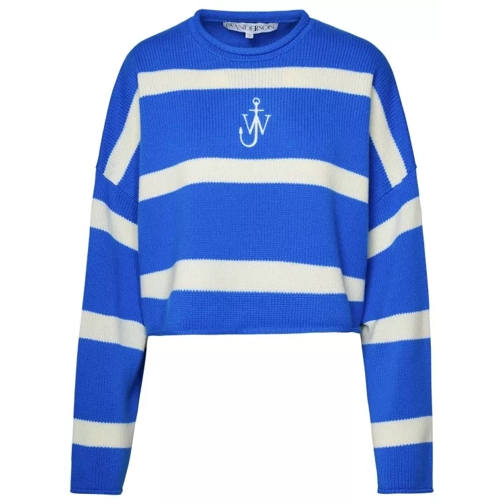 J.W.Anderson Two-Tone Wool Blend Sweater Blue 