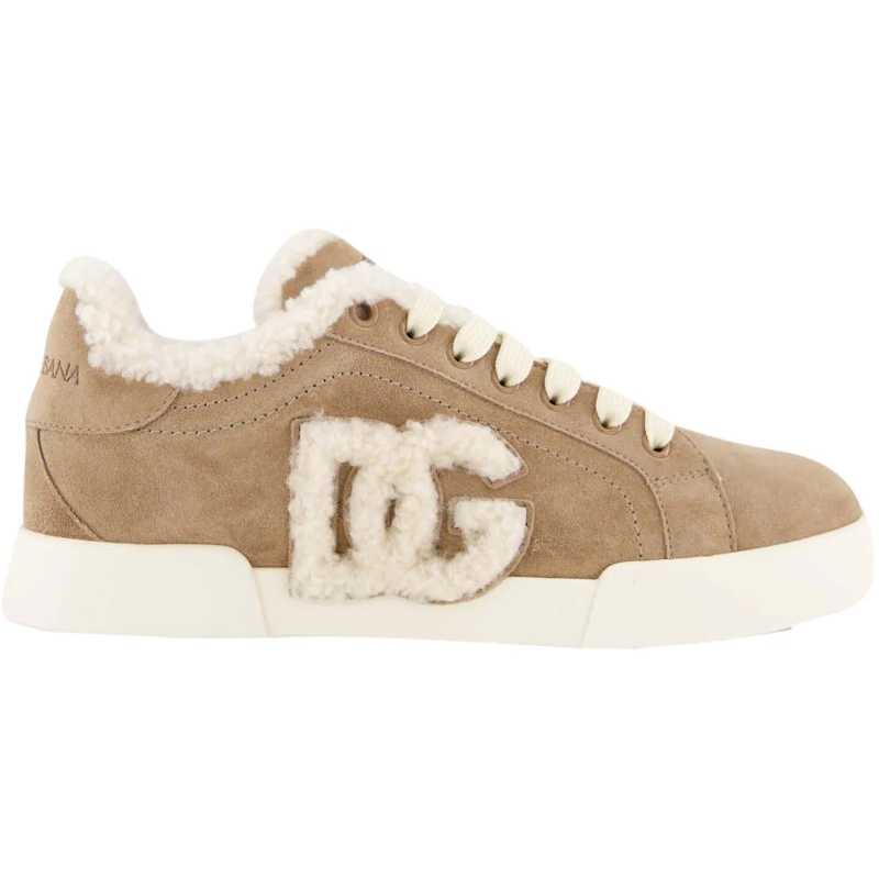 Dolce&Gabbana Low-Top-Sneaker Dames Portofino Sneakers Beige beige