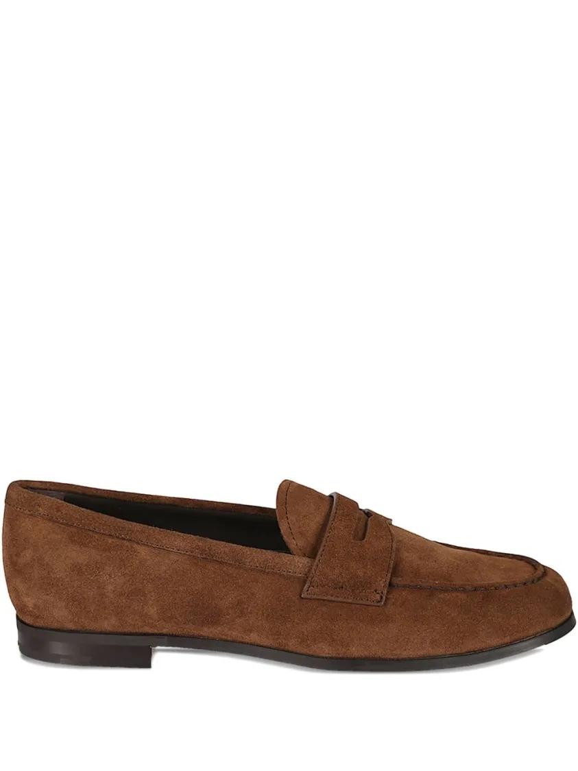 Thumbnail - Brown Suede Natalie Moccasin With Leather - Gr. 36 (EU) - in Rot
