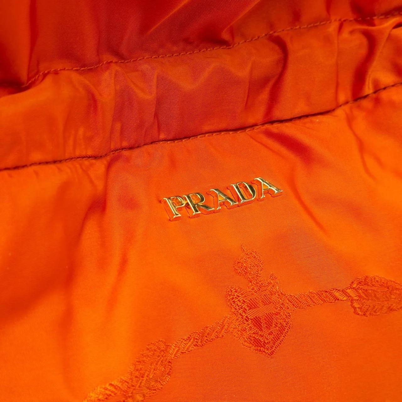 Thumbnail - Prada Shopper - Tessuto Logo Drawstring Tote - Gr. unisize - in Orange - für Damen