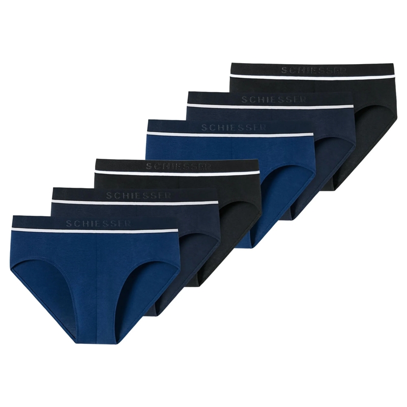 SCHIESSER  6PACK Rio-Slip "95/5" 6er Pack schwarz