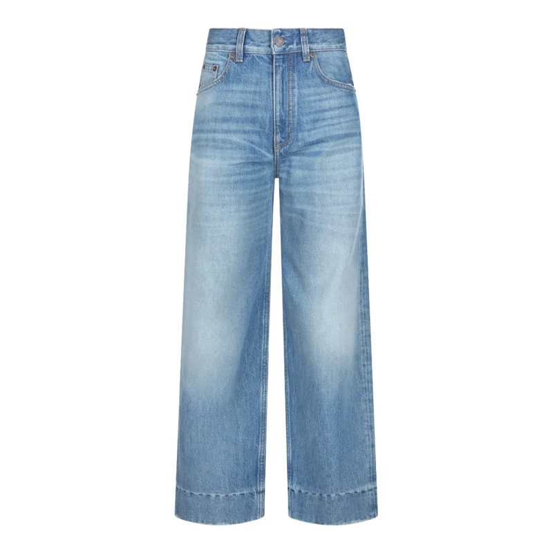 Chloé Jeans Light Blue Cotton Jeans Blue