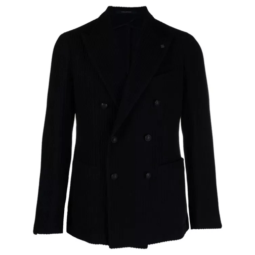 Tagliatore Double Breasted Blazer Black 