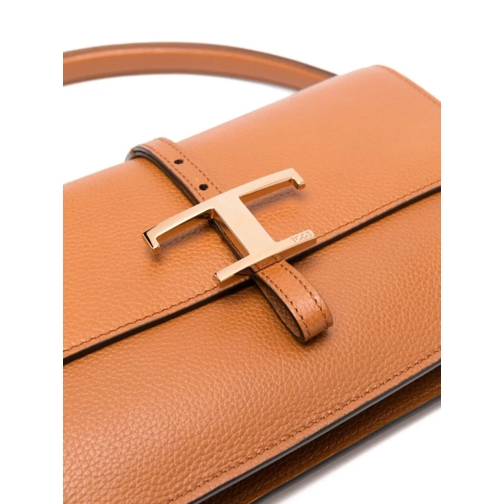 Tod's Schultertasche Structured Brown Leather Handbag With Gold-Tone Cl Brown (Image 2)