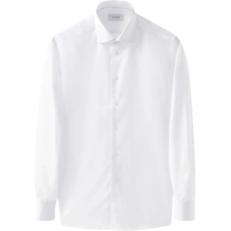 Eton Polohemd Contemporary-Fit Twillhemd Weiß(Image 2)