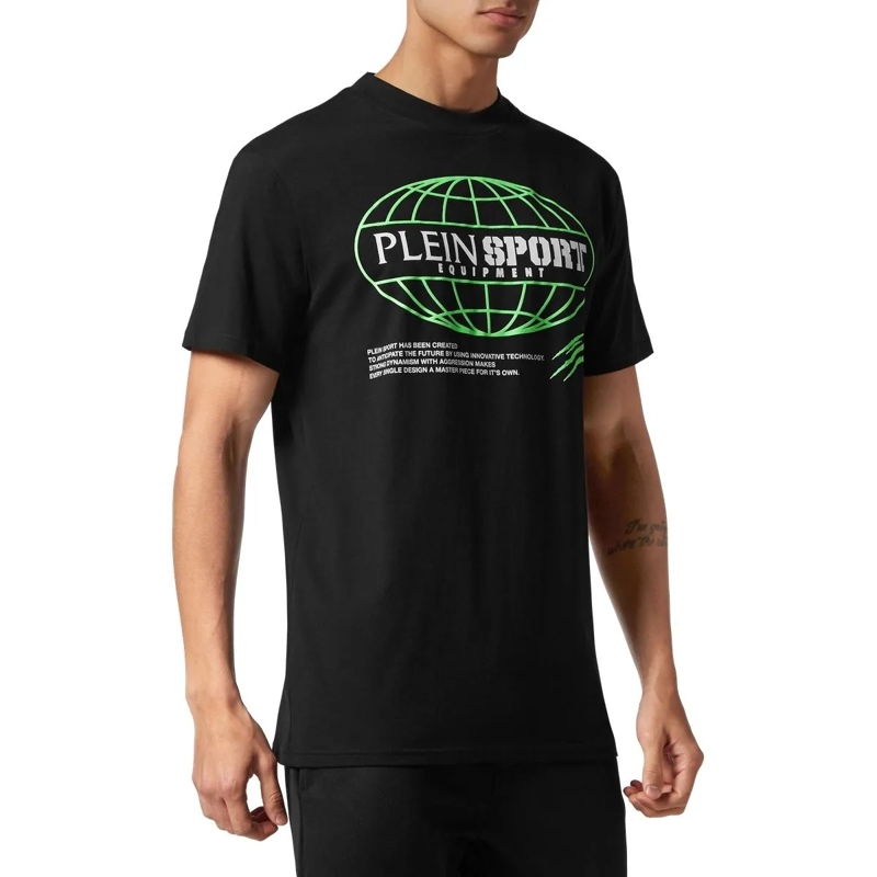 Plein Sport T-Shirt T-Shirt Rundhalsausschnitt Ss Global Express Editi schwarz(Image 3)
