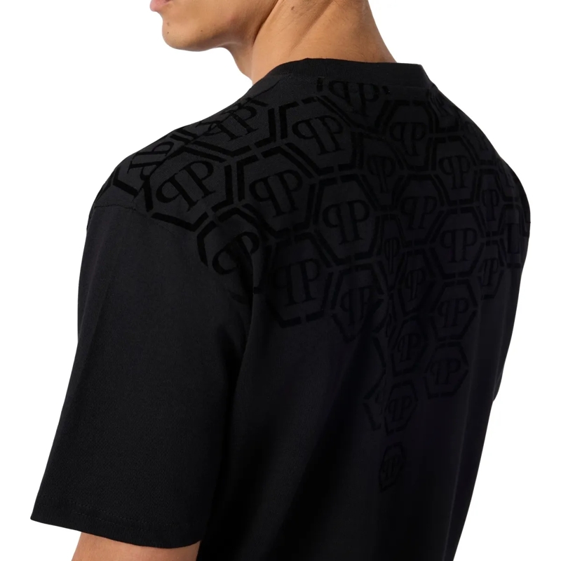 Philipp Plein T-Shirt Round Neck T-Shirt Degrade Monogram Monogram schwarz(Image 2)