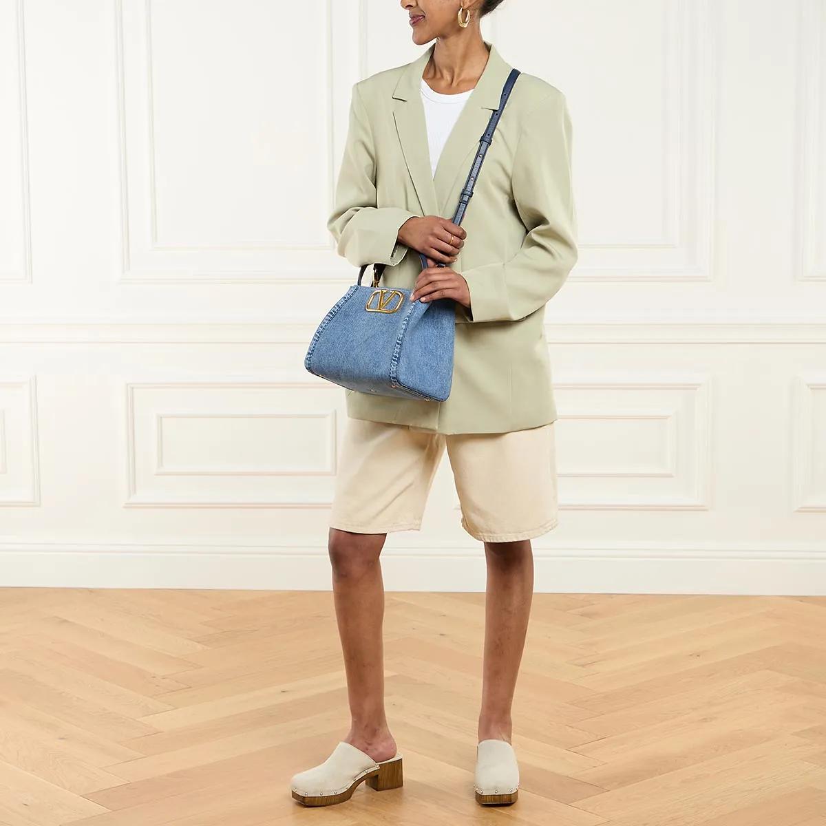 Valentino Garavani Shoppers & Totes Double Hand Bag in blauw
