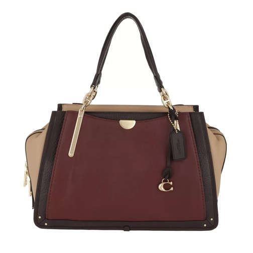 Coach Colorblock Mixed Leather Dreamer Wine Multi Draagtas