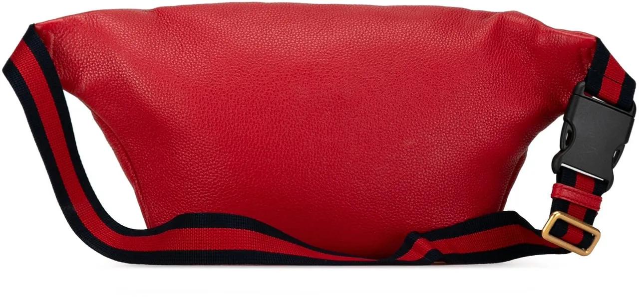 Gucci Heuptassen Leather Logo Belt Bag in rood