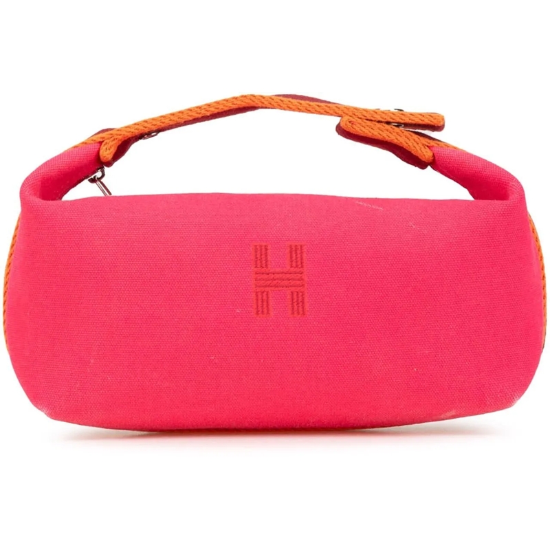 Hermès Kosmetiktasche Small Toile Bride A Brac Case rose