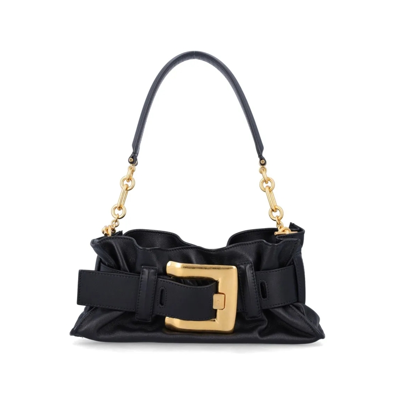 Balmain Sac à bandoulière Anthem Mini Calfskin Bag Black