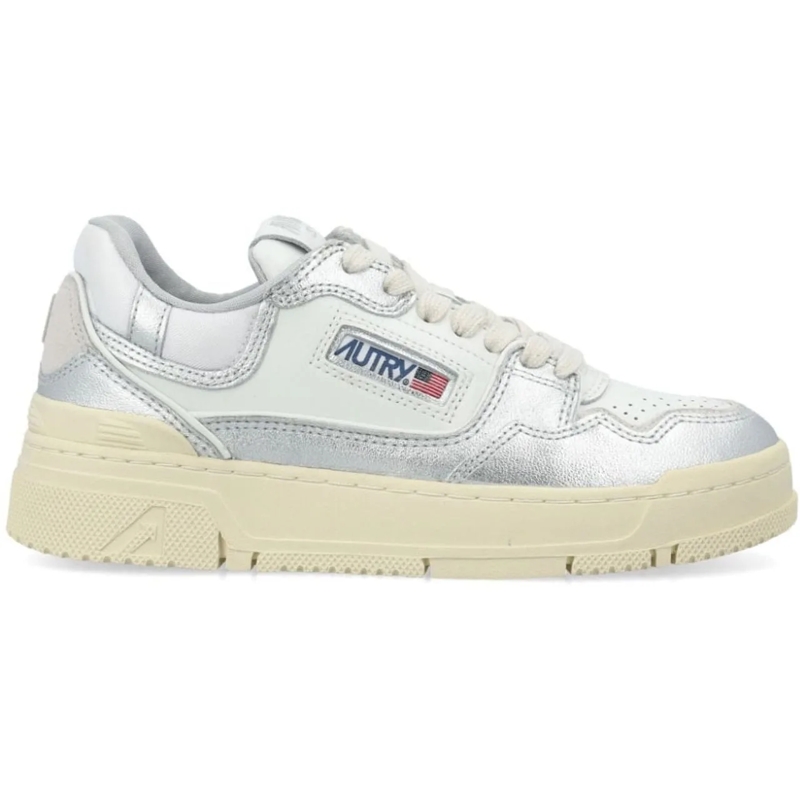 Autry International Low-Top-Sneaker Sneakers White Silver silber
