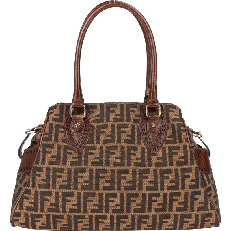 Fendi Schultertasche Fendi FF Monogram Piccola Handbag braun