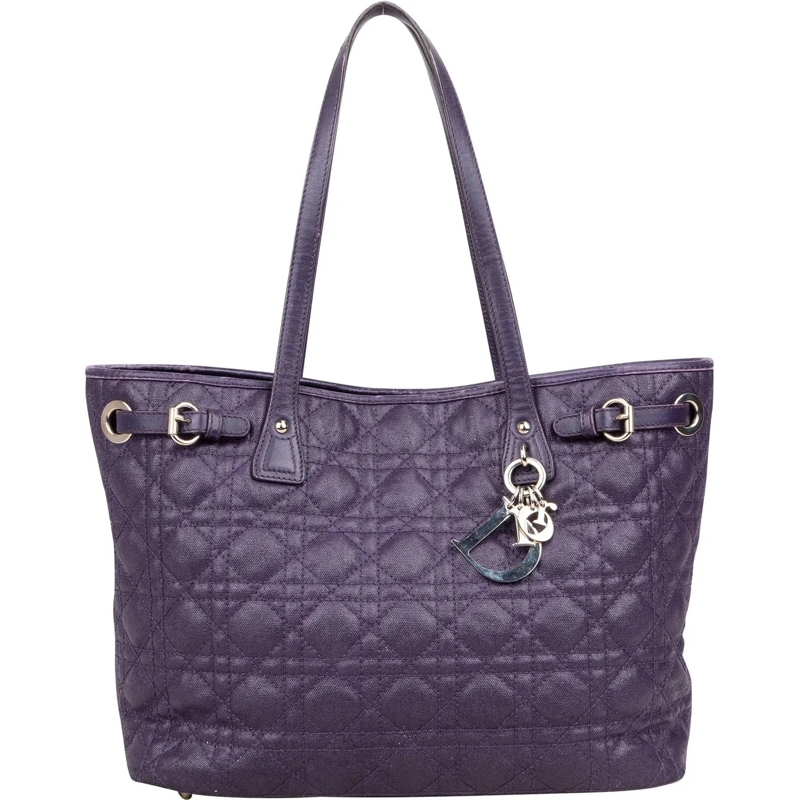 Christian Dior Tote Christian Dior Quilted Coated Lady Dior Shopper Ha lila
