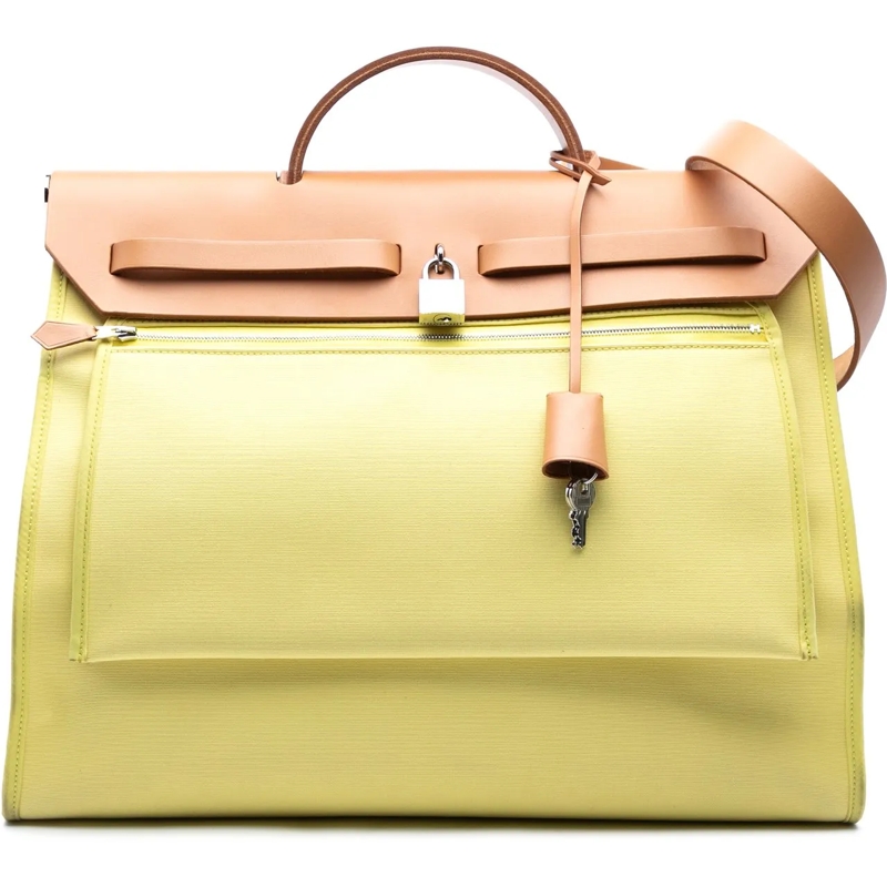 Hermès Sac à bandoulière Toile Herbag Zip 39 gelb