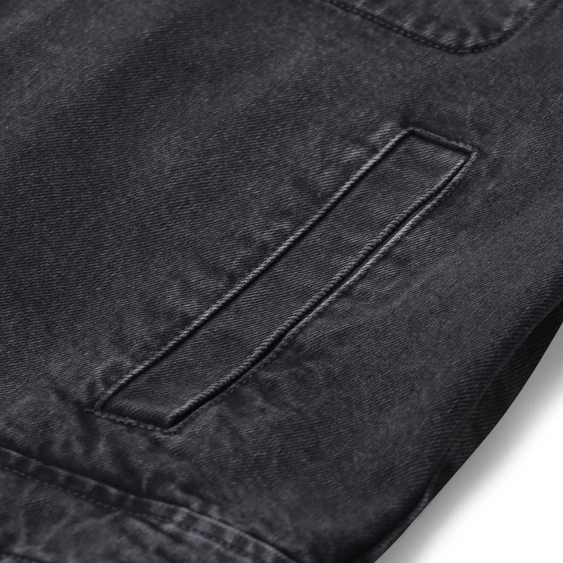 AMI Paris Übergangsjacke Jeansjacke mit Logo grau(Image 6)