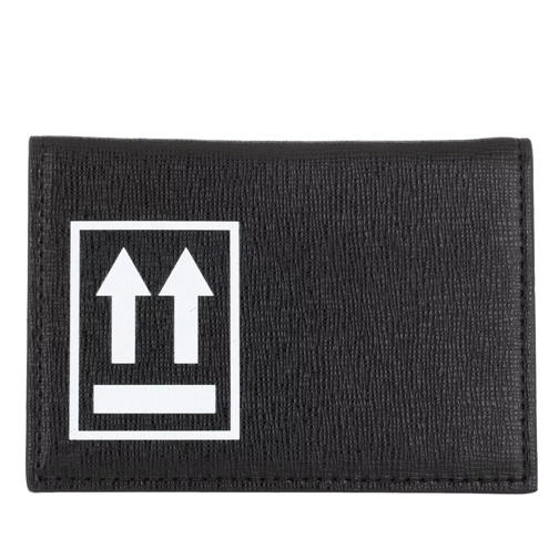 Off-White Black Card Holder Black White Bi-Fold Wallet