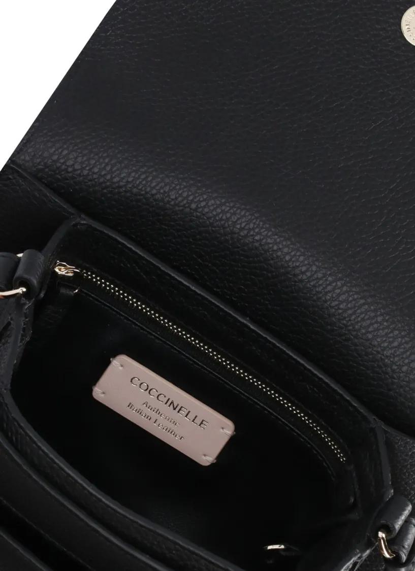 Coccinelle Hobo bags Black Leather Shoulder Bag in zwart