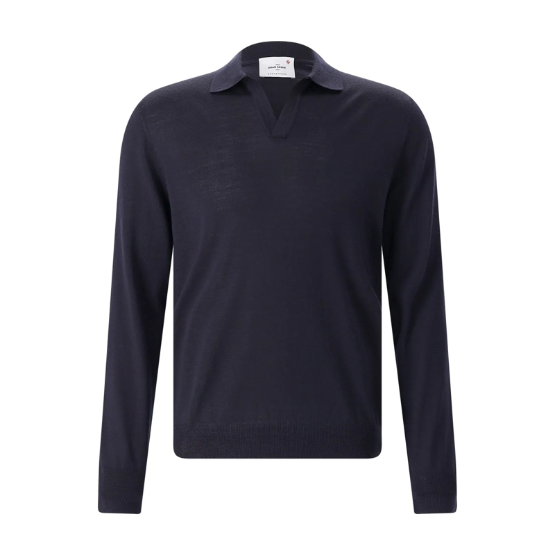 Gran Sasso  Longsleeve aus Wolle blau