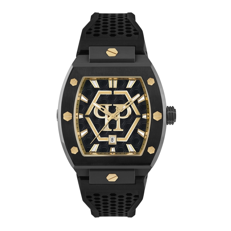 Philipp Plein Quarzuhr Analoge Quarzuhr The Hexagon Phantom schwarz