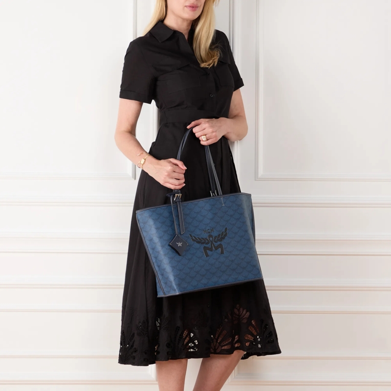MCM Shopper Himmel Lts Shopper Med Vc Navy Blazer(Image 2)