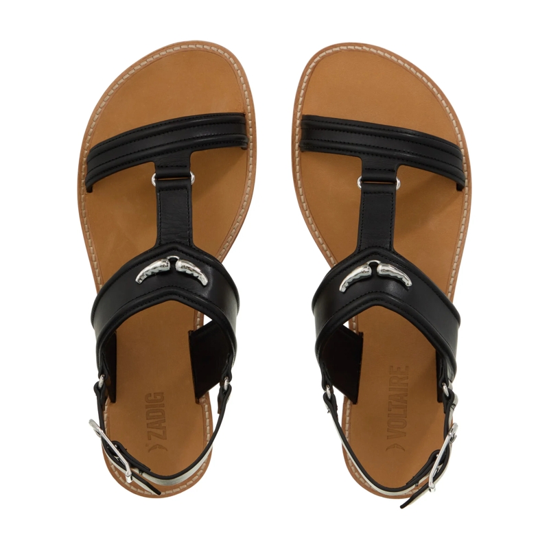 Zadig & Voltaire Sandalen Caprese Wings Leather Noir(Image 6)