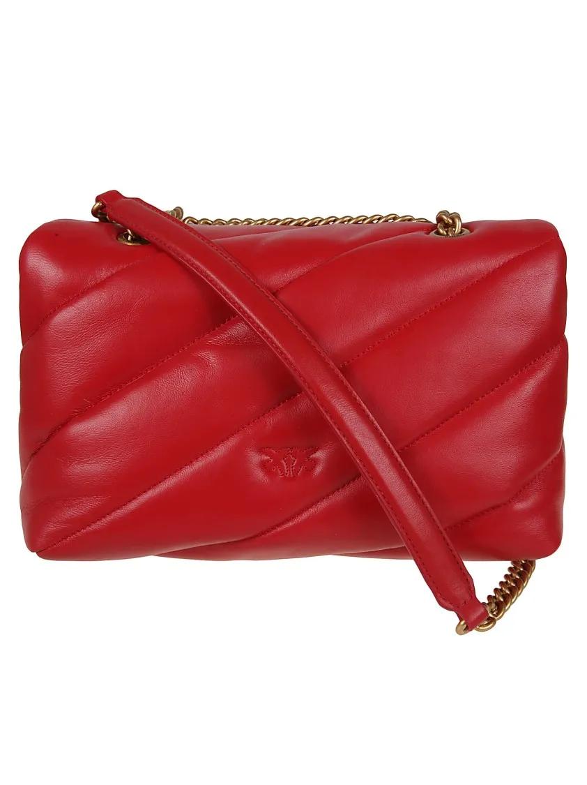 Pinko Hobo bags Love Puff Classic Cl Sheep Nap in rood