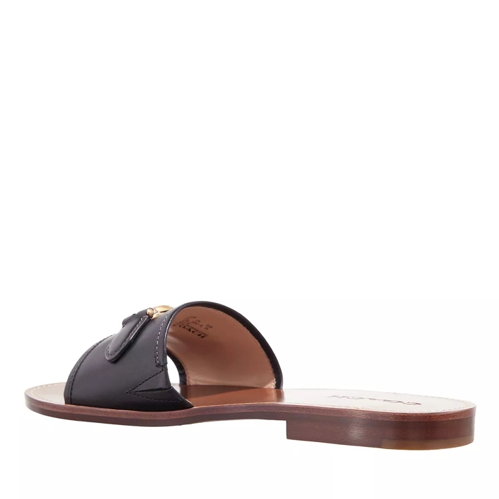 Coach Ina Leather Sandal Black Sandale