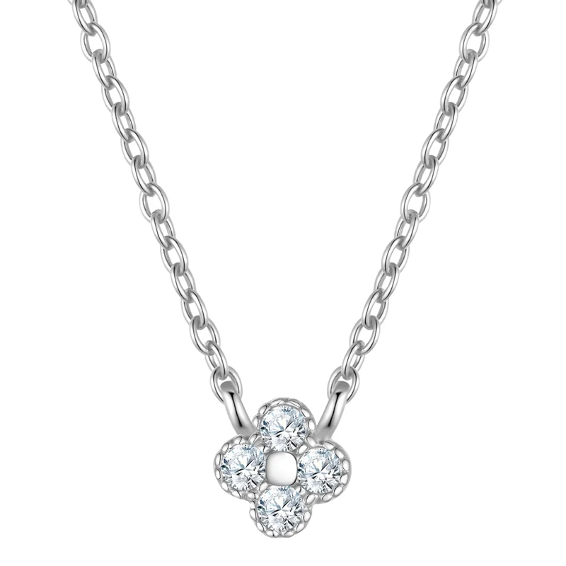 Glanzstücke München Mittellange Halskette Sterling Silber Halskette Zirkonia silber