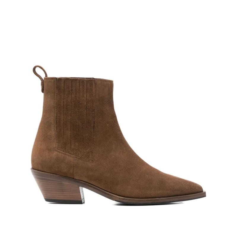 Roberto Festa Stiefel Silk And Nylon Ankle Boots Brown