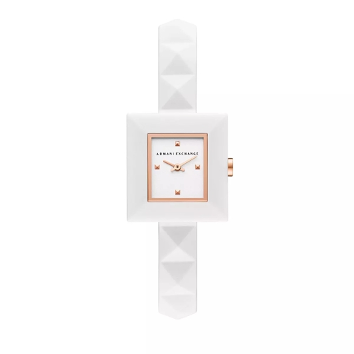 Armani Exchange Two-Hand Silicone Watch White Dresswatch