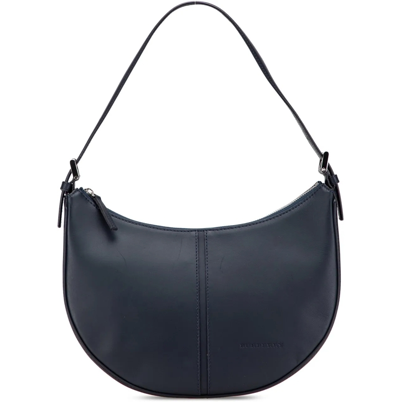 Burberry Schultertasche Leather Hobo blau