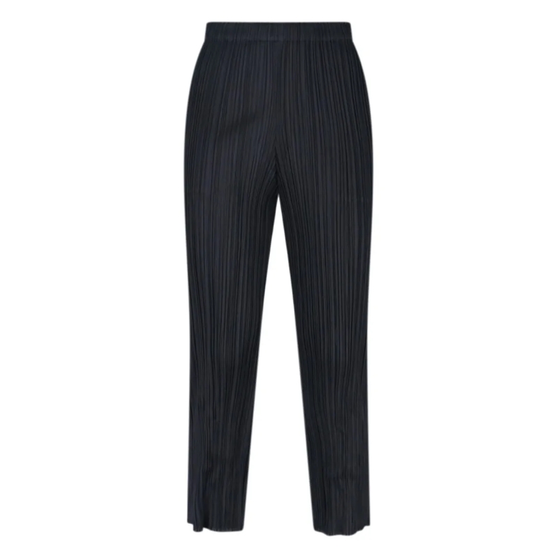 ISSEY MIYAKE PLEATS PLEASE  Pleated Trousers With Modern Tailored Silhouette Blue