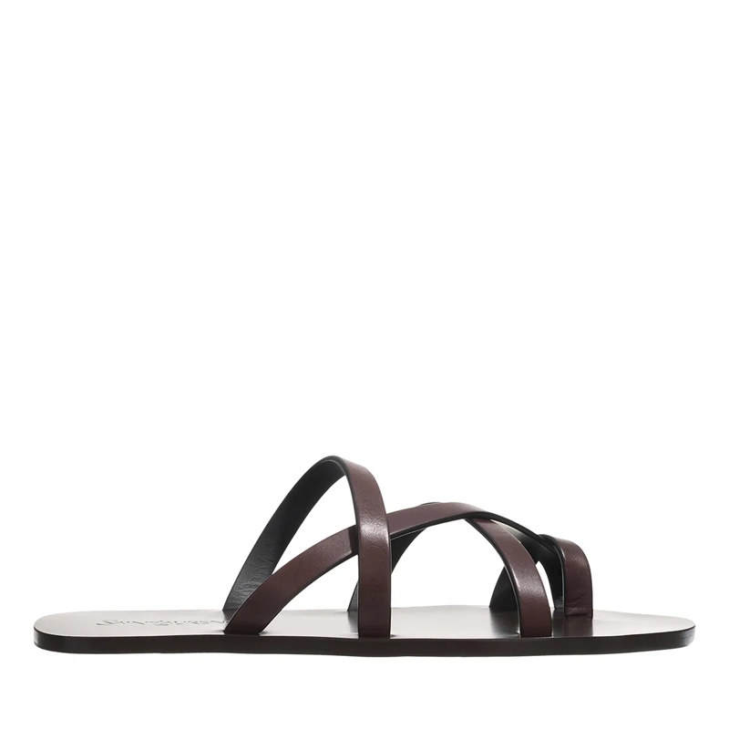 Saint Laurent Slides Culver Slides Dark Brown