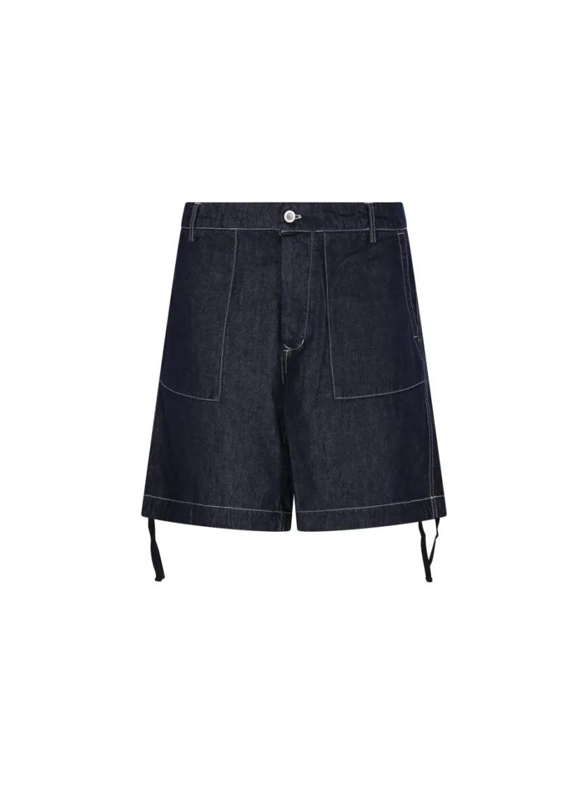 Thumbnail - CP Company - Relaxed Fit Cotton Shorts With Adjustable Hem - Größe 50 - blau
