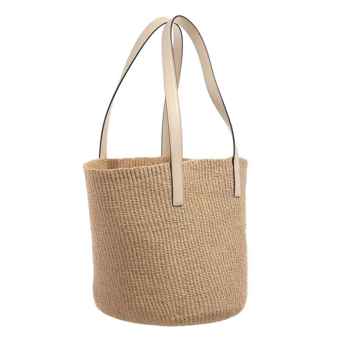 Chloé Shoppers Horse Medal Basket in beige