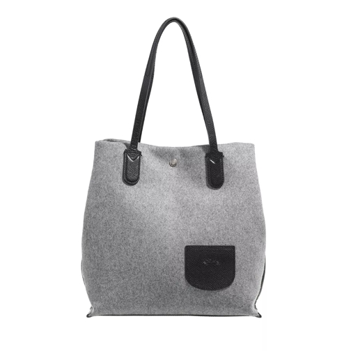 Longchamp Essential Flanelle Shoulder bag L Grey Hobo Bag