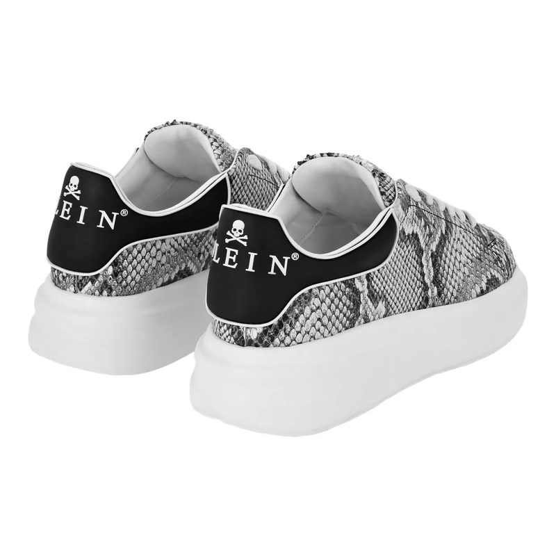 Philipp Plein Low-Top-Sneaker Lo-Top Turnschuhe Python weiss(Image 4)