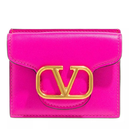 Valentino Garavani Card Case Women Leather Pink Kartenhalter
