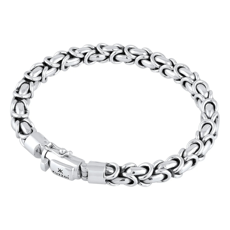 Kuzzoi Armband Armband Herren Panzerarmband Königskette Basic 925 silber(Image 2)