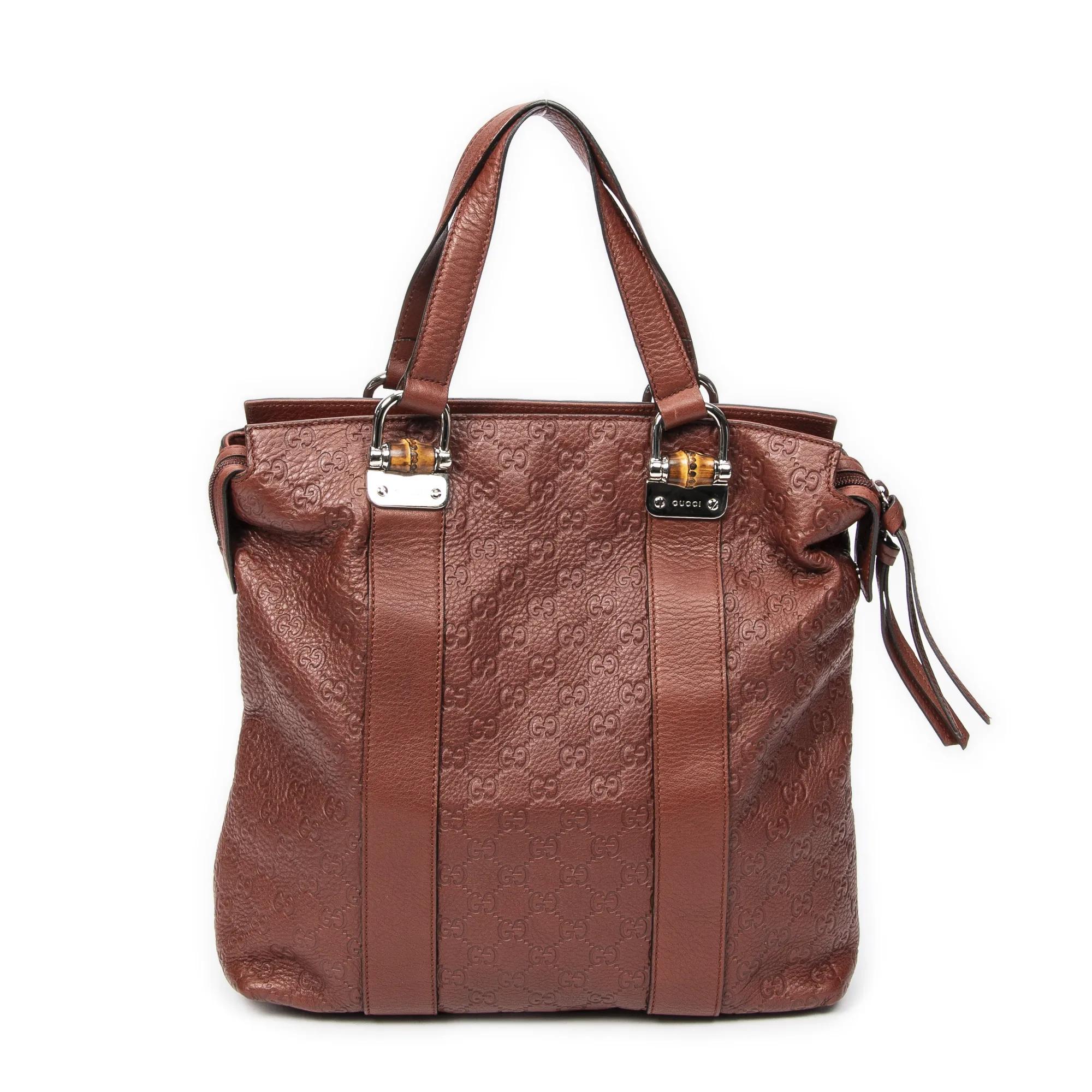 Thumbnail - Gucci Crossbody Bags - Bamboo Bar Vertical Tote - Gr. unisize - in Braun - für Damen