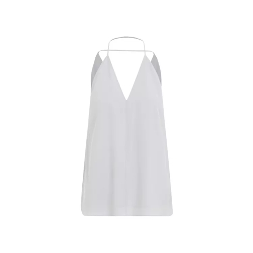 TOTEME Double-Halter White Silk Top White 